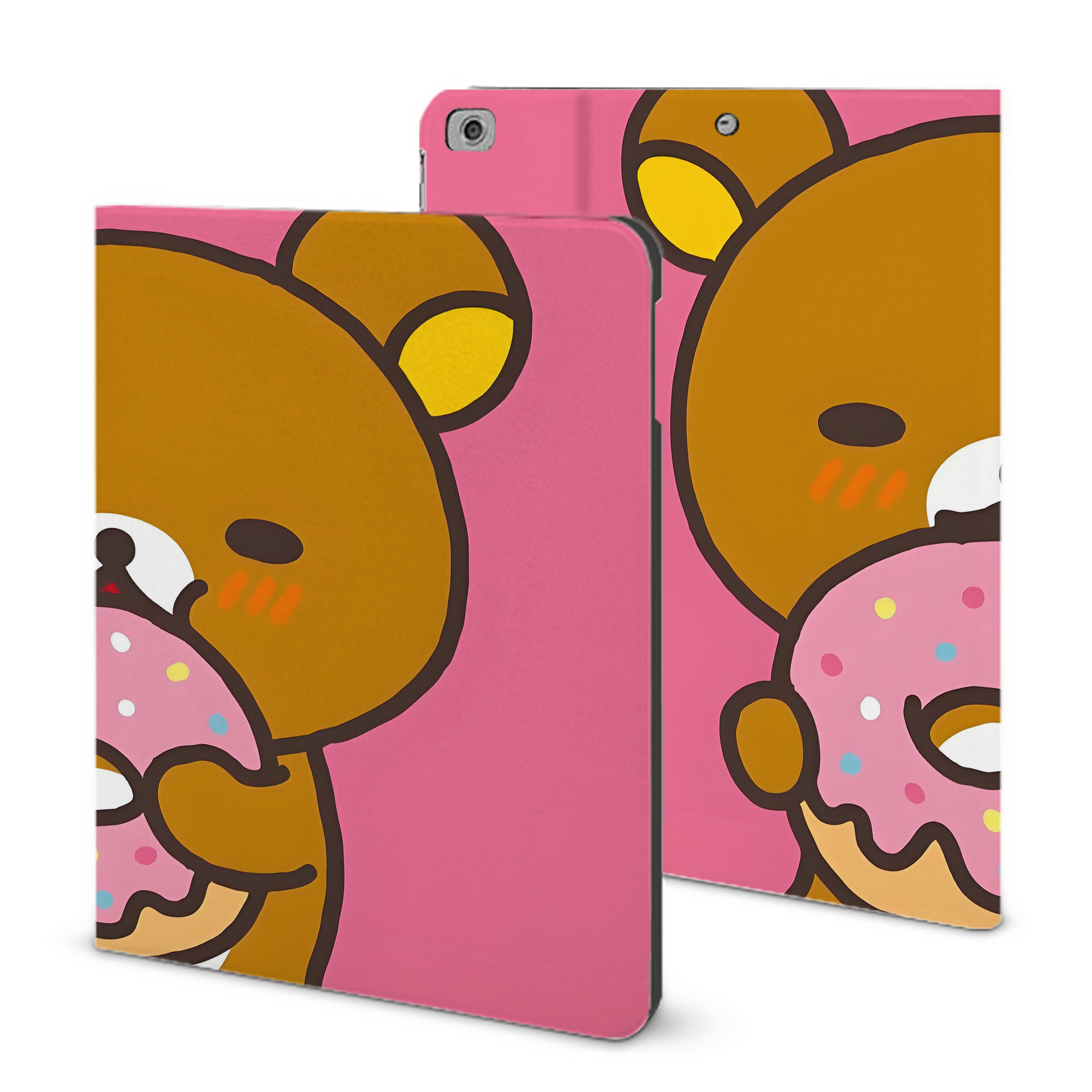 （画像用） リラックマ リラックマ キイロイトリ Rilakkuma Korilakkuma Kiiroitori IPad ケース ブック型 PUレザー TPU 耐衝撃 軽量 薄型 ペン収納なし 全面保護 IPad 各モデル対応